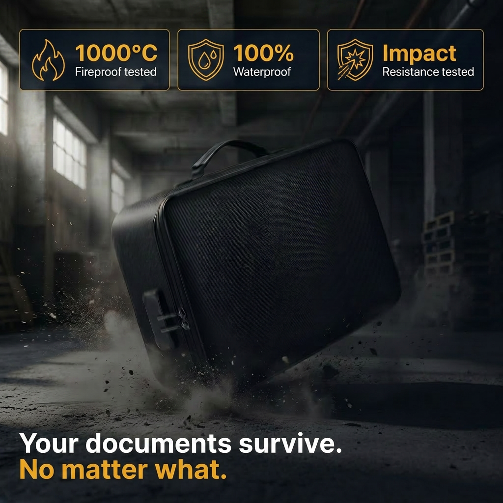 SafeDoc Pro fireproof document protection bag – hero product shot